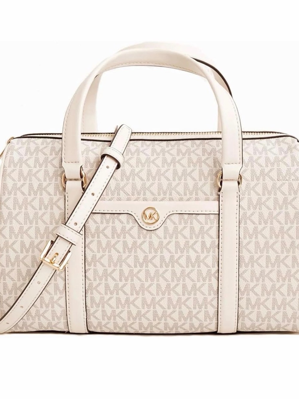 NWT | Michael Kors Jet Set Travel Medium Duffle Crossbody Bag - Light Cream